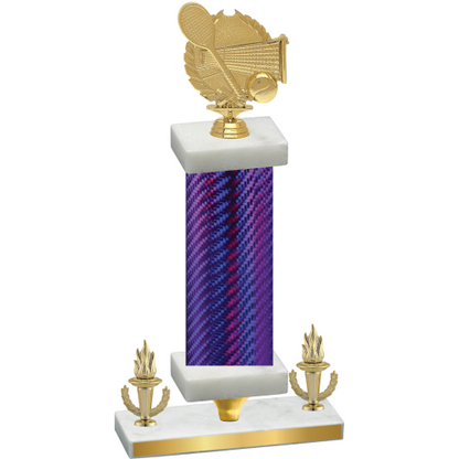 Premium Single Purple Carbon Fiber Victory Tennis Trophy