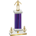 Premium Single Purple Carbon Fiber Victory Wrestling Trophy