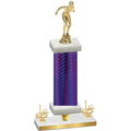 Premium Single Purple Carbon Fiber First Place Tennis Trophy