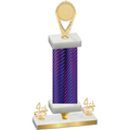 Premium Single Purple Carbon Fiber Fourth Place Insert Trophy
