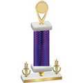 Premium Single Purple Carbon Fiber Victory Insert Trophy