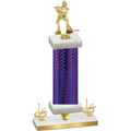Premium Single Purple Carbon Fiber First Place Hockey Trophy