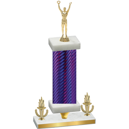 Premium Single Purple Carbon Fiber Victory Victory Trophy