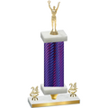 Premium Single Purple Carbon Fiber Year Victory Trophy