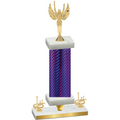 Premium Single Purple Carbon Fiber First Place Victory Trophy