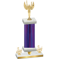 Premium Single Purple Carbon Fiber Third Place Victory Trophy