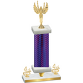 Premium Single Purple Carbon Fiber Fourth Place Victory Trophy