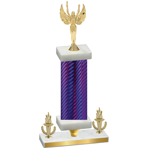 Premium Single Purple Carbon Fiber Victory Victory Trophy