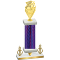 Premium Single Purple Carbon Fiber Victory Pickleball Trophy