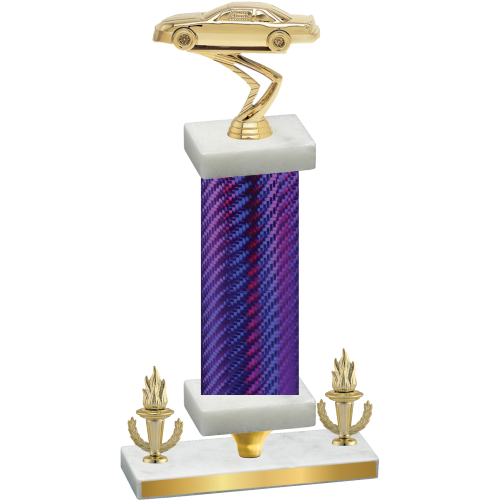 Premium Single Purple Carbon Fiber Victory Cars Trophy