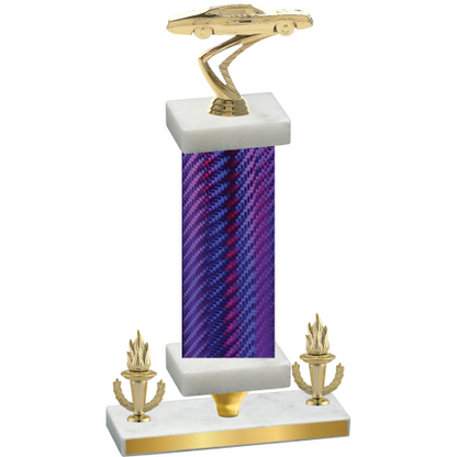 Premium Single Purple Carbon Fiber Victory Cars Trophy