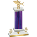 Premium Single Purple Carbon Fiber Year Fishing Trophy