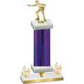 Premium Single Purple Carbon Fiber Fourth Place Shooter Trophy