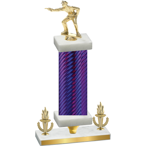 Premium Single Purple Carbon Fiber Victory Shooter Trophy