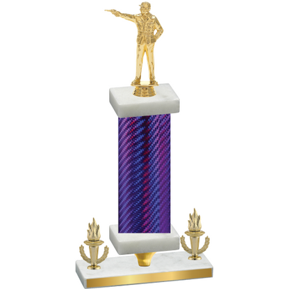 Premium Single Purple Carbon Fiber Victory Shooter Trophy