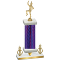 Premium Single Purple Carbon Fiber Victory Majorette Trophy