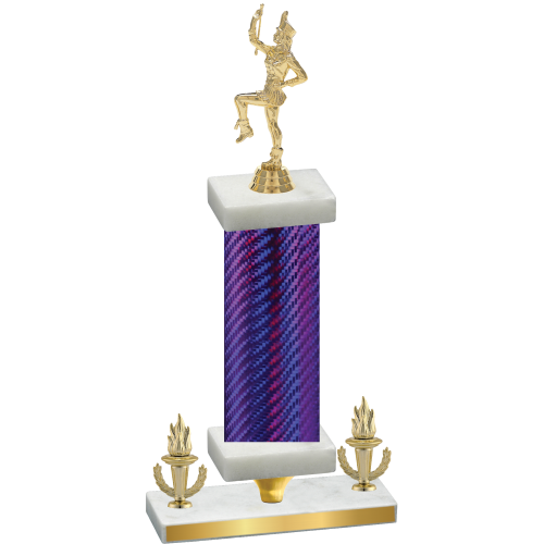 Premium Single Purple Carbon Fiber Victory Majorette Trophy