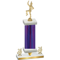 Premium Single Purple Carbon Fiber Year Majorette Trophy