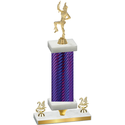 Premium Single Purple Carbon Fiber Year Majorette Trophy