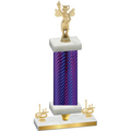 Premium Single Purple Carbon Fiber First Place Academics Trophy