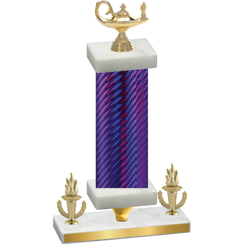 Premium Single Purple Carbon Fiber Victory Academics Trophy