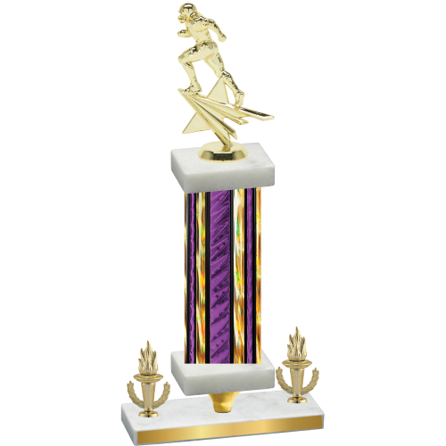 Premium Single Purple Glacier Victory Football Trophy