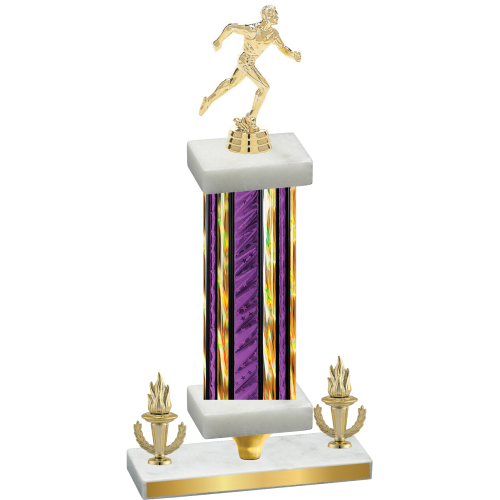 Premium Single Purple Glacier Victory Running Trophy