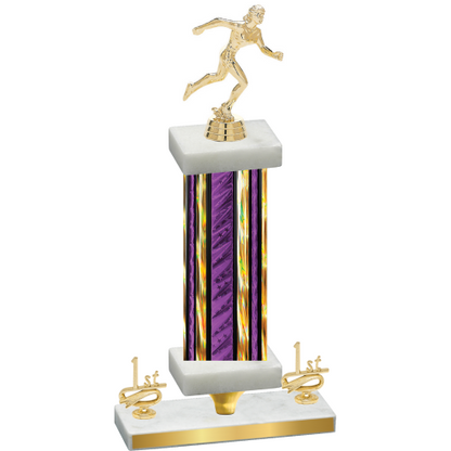 Premium Single Purple Glacier First Place Running Trophy