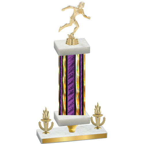 Premium Single Purple Glacier Victory Running Trophy