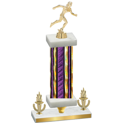 Premium Single Purple Glacier Victory Running Trophy