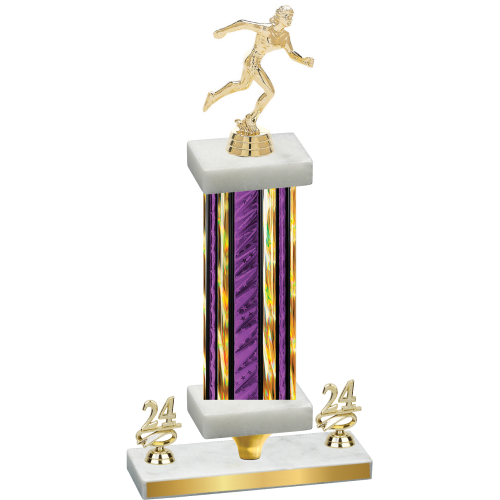 Premium Single Purple Glacier Year Running Trophy