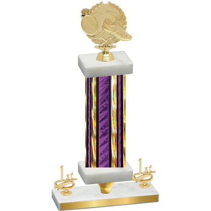 Premium Single Purple Glacier First Place Running Trophy