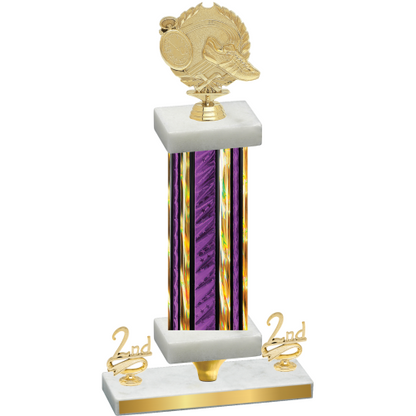 Premium Single Purple Glacier Second Place Running Trophy