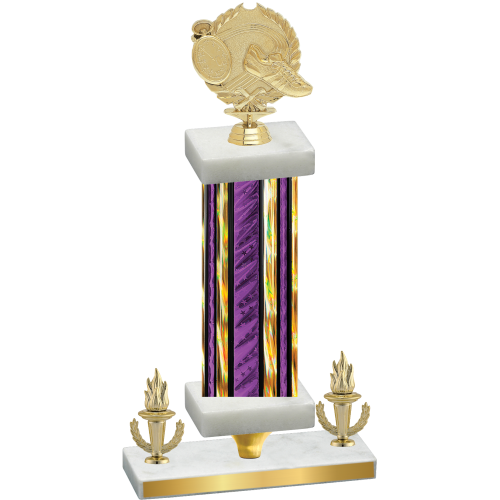 Premium Single Purple Glacier Victory Running Trophy