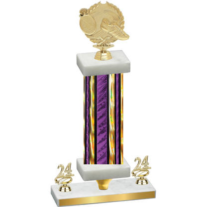 Premium Single Purple Glacier Year Running Trophy