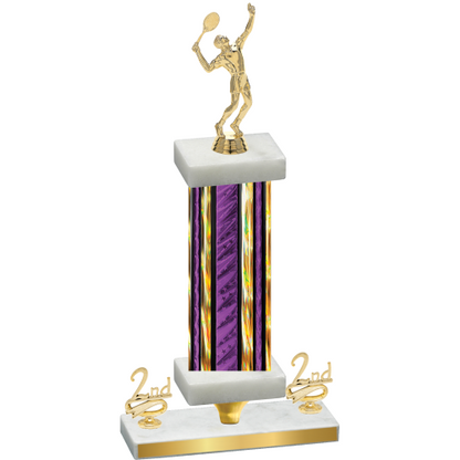 Premium Single Purple Glacier Second Place Tennis Trophy