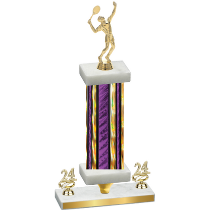 Premium Single Purple Glacier Year Tennis Trophy