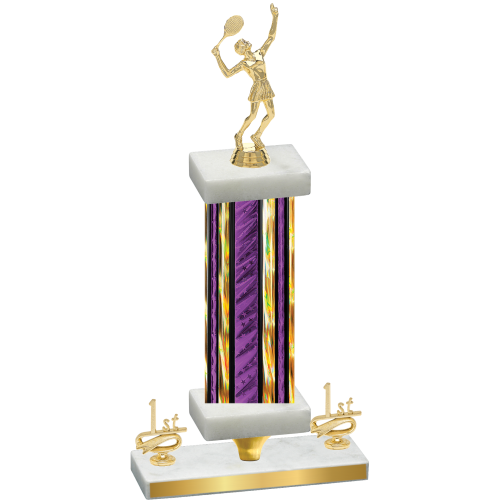 Premium Single Purple Glacier First Place Tennis Trophy