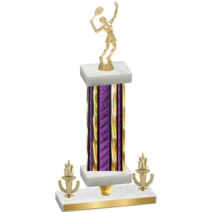 Premium Single Purple Glacier Victory Tennis Trophy