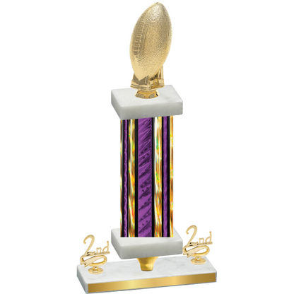 Premium Single Purple Glacier Second Place Football Trophy