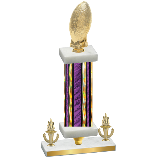 Premium Single Purple Glacier Victory Football Trophy