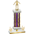 Premium Single Purple Glacier Third Place Wrestling Trophy