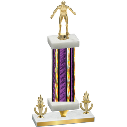 Premium Single Purple Glacier Victory Wrestling Trophy