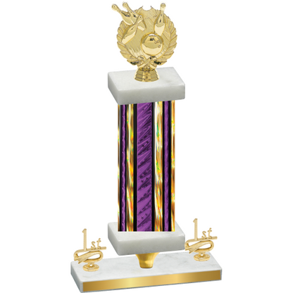 Premium Single Purple Glacier First Place Bowling Trophy