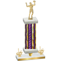 Premium Single Purple Glacier First Place Volleyball Trophy