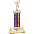 Premium Single Purple Glacier Fourth Place Volleyball Trophy