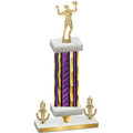 Premium Single Purple Glacier Victory Volleyball Trophy