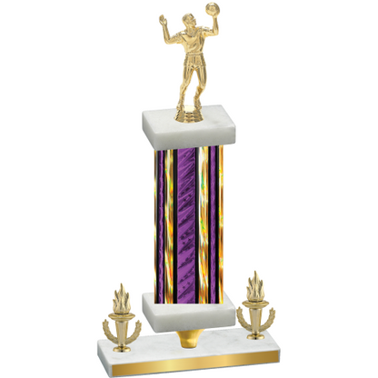 Premium Single Purple Glacier Victory Volleyball Trophy