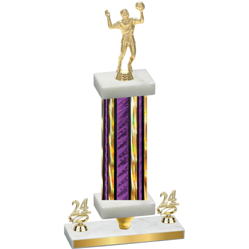 Premium Single Purple Glacier Year Volleyball Trophy