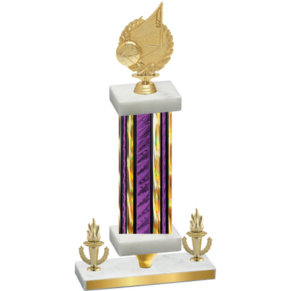 Premium Single Purple Glacier Victory Volleyball Trophy